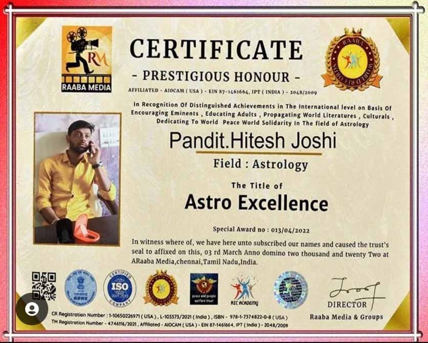 Certificate Awards